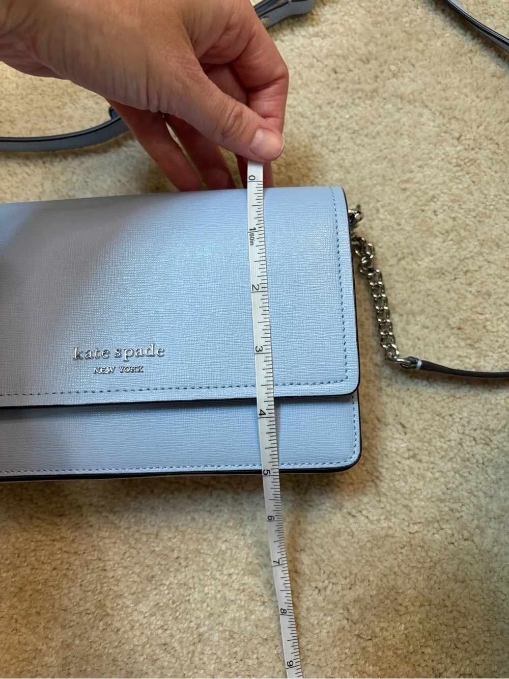 kate spade Morgan Flap Chain Wallet in Powder Blue